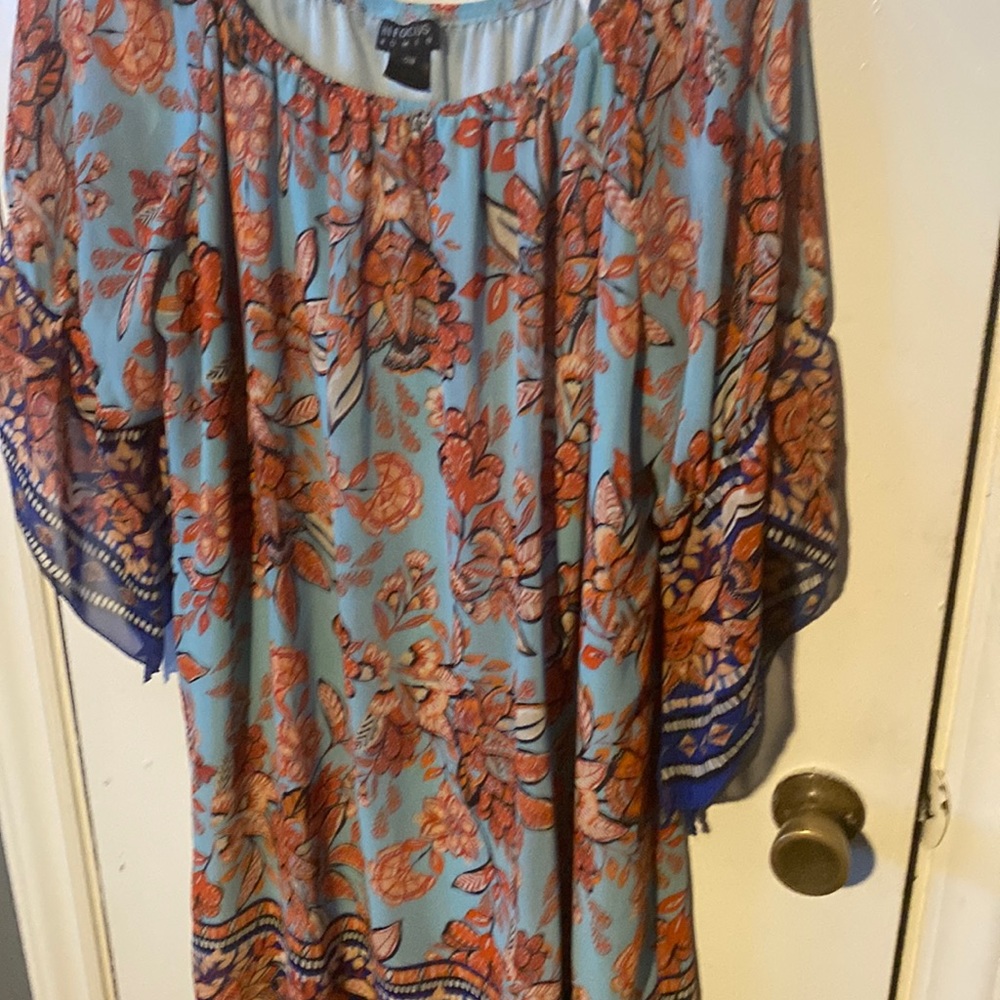 Light blue dress with flowers